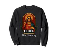 Sacro Cuore Gesù Cristo Chill Art Preghiera Icon Tee Felpa