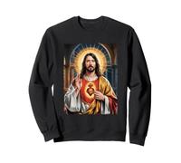 Sacro Cuore Gesù Cristo Salvatore Halo Fede Religiosa Felpa