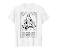 Sacro Cuore Maria Immacolata Famiglia Cattolica Francese Maglietta