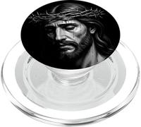 Sacro Gesù Cristo Con Corona E Spine Ritratto PopSockets PopGrip per MagSafe