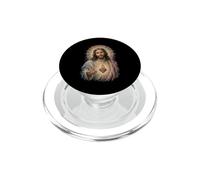 Sacro Gesù Cuore Classico Cattolico Devozionale Ritratto Arte PopSockets PopGrip per MagSafe