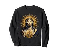 Sacro Gesù Cuore Corona di Spine Cattolica Devozione Arte Felpa