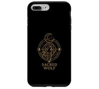 Sacro Lupo Luna Geometria Line Art Design Custodia per iPhone 7 Plus/8 Plus