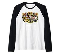 Sacro Romano Cattolico Impero Doppia Testa Aquila Cresta Maglia con Maniche Raglan