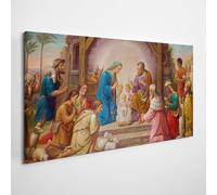 Sacroarte 120x60cm Stampe e Quadri Quadro su Tela - Presepe dei Re Magi