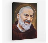 SacroArte Immagine stampata su tela per il soggiorno Decorazione della casa 40x60cm - San Padre Pio