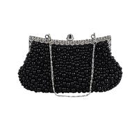 Sacs De SoiréE En Perles Borsa da sera con pochette in cristallo di perle, elegante borsa sposa, borse donna, festa e cena(Black)