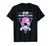 Sad Anime Girl Japanese Vaporwave Aesthetic Heartless Maglietta