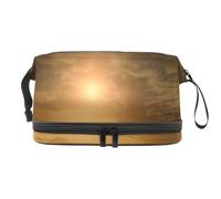 Sad Girl - Trousse a doppio strato per cosmetici per donne e ragazze, borsa da viaggio per trucchi, pratica borsa organizer con scomparto per pennelli, Multi, 27x15x14 cm/10.6x5.9x5.5 in, Beauty case