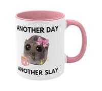 Sad Hamster Meme Divertenti Tazze da Caffè Con 350 Ml Tazza Con Scritta Triste Criceto Divertente Tazza In Ceramica Con Papillon Triste Hamster Mug Caffè Tè Tè Latte Tazza in Ceramica Bowtie