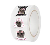 Sad Hamster Stickers, 500-Piece Sad Hamster Stickers, Vibrant Variety Funny Animal, Easy Application Weirdcore Decal, For Bicycles, Skateboards, Helmets (500 Pieces)