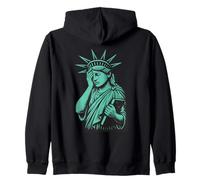 Sad Statue of Liberty Felpa con Cappuccio