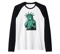 Sad Statue of Liberty Maglia con Maniche Raglan