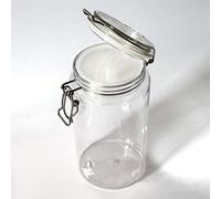 Saddgo 1500ML Plastica Rotondo Clip Top Barattolo Di Stoccaggio Con Chiusura Ermetica Coperchio Contenitori di Stoccaggio Per Vestiti Con Coperchi