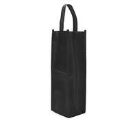 Saddgo 1Pc Tessuto Non Tessuto Borse Bottiglia di Vino Regalo Matrimoni Vacanza Festa Lavabile Accessori Vino Regali per Le Donne Bulk, Nero