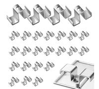 Saddle Clips For Grating - 25-Piece Metal Fastener, Drainage System Securing Kit | Weather-Resistant Grating Clips With Easy Installation, Metal Fasteners For Stair Walkways Bridge Decking Treads Outd