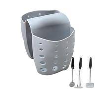 Saddle Kitchen Sink Strainer Basket - Doppio Bowl Divider Organizer, Flessibile Food Catcher Tray, Side Sponge Brush Holder, Quick Dry Drenage Holes, antiscivolo Silicone Utility | for Home