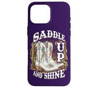 Saddle Up And Shine Vintage Cowgirl Country Cowgirl Stivali Custodia per iPhone 16 Pro Max