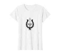 Saddle Up Ferro di Cavallo Western Cowboy Avventura, Ragazza Mucca Maglietta, Donna, Bianco, L