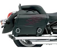 Saddlemen Highwayman Tatuaggio Rosso Fiamma Moto Bisacce (Coppia) X021-05-0415