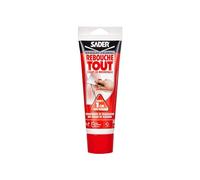 Sader Ribocca Tutto - Rivestito di rimboschimento interno pronto all'uso, tutti i supporti - Ritappatura ed equalizzazione di fori e crepe, fino a 1 cm - Guarnizione piastra di gesso - 1 tubo 330 g