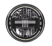 SADHADAH Faro Anteriore Per Jeep Per Wrangler JK TJ Per Hummer H1 H2 12V 24V Per Suzuki Per Samurai Per Lada 4x4 Per Urban Niva 7 Pollici LED Faro Rotondo Proiettore Auto(1pcs Black)