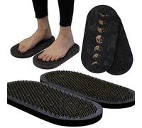 Sadhu - Tavola da yoga per principianti, in legno, per agopressione e meditazione, con chiodi, per massaggio profondo dei tessuti, massaggio agopuntura, distanza unghie 8 mm (ebano-luna)