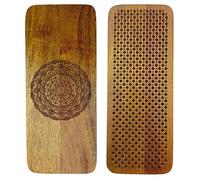 Sadhu - Tavola per yoga, in legno di mango, 100% fatto a mano, 3 misure: 10 mm, 12 mm e 15 mm, allevia la tensione, favorisce la circolazione sanguigna, aiuta con i disturbi del sonno (mandala, 8 mm)