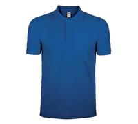 SADISRLS Polo Uomo Evolution BS201 in 100% Cotone piquè, Traspirante e Confortevole, Etichetta Strappabile, Certificata Oeko-Tex - Casual e Business (IT, Testo, S, Regular, Regular, Royal Blue)