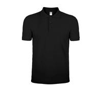 SADISRLS Polo Uomo Evolution BS201 in 100% Cotone piquè, Traspirante e Confortevole, Etichetta Strappabile, Certificata Oeko-Tex - Casual e Business (IT, Testo, S, Regular, Regular, Nero)