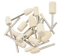 Sadkyer 20PZ Feltro Montato Mandrino Lucidatura Ruote Lucidanti Molatura Punte Testa Smerigliatrice Orologio Gioielli Accessori per Utensili Rotanti Attacco-Stelo 1/8 Pollice