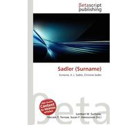 Sadler (Surname): Surname, A. L. Sadler, Christine Sadler