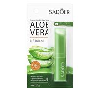 SADOER Balsamo per labbra all'aloe vera, 98% estratto naturale, idratante rinfrescante, 2,7 g