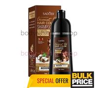 SADOER Shampoo Colorante Capelli Olio di Cocco Nutriente Marrone Castagna 500 ml