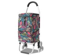SADOMAIN Carrello Spesa 3 Ruote Scale, Carrello Portaspesa Pieghevole, Carrello Leggero 2 in 1 con Borsa Impermeabile Rimovibile, 60 L, per Spesa, Lavanderia, Campeggio (A)