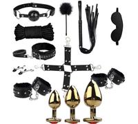 SADOMASO SET Kit CROCE sex toy manette piumino corda DILDO ANAL butt CUORE ORO