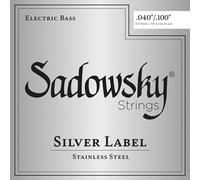 Sadowsky Silver Label, set di corde per basso, in acciaio inox, scala lunga (86,4 cm), 4 corde, .040-.100