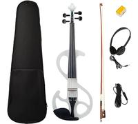 SADPRKR 4/4 full-size elettrico / muto violino set professionale arco strumento a corda (bianco)