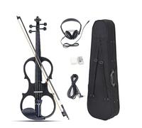 SADPRKR 4/4 violino elettrico full size eucalipto, con cavo auricolare e scatola per principianti