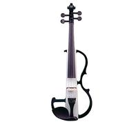 SADPRKR 4/4 Violino Elettrico In Legno Massello Acero Bianco e Nero Silenzioso Full Size Violino W/Bow Custodia rigida Cuffia Cavo Rosin Nuovo Set