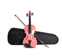 SADPRKR Custodia per violino rosa piena di fiocco rosa 4/4 3/4 2/4 1/4 1/8