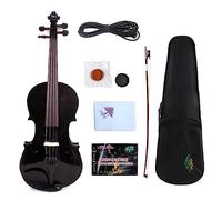 SADPRKR Nero elettrico violino 3/4 abete top acero ebano parti professionali ev1