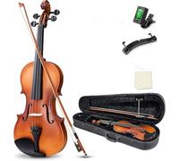 SADPRKR Set di violino a grandezza naturale, set originale per principianti, per adulti, studenti, bambini e giovani, set rigido per spalla, arco, corda,