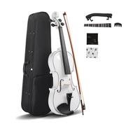 SADPRKR Set di violino in legno naturale, adatto per principianti e studenti, con scatola, spalliera, arco, corde
