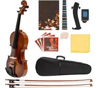 SADPRKR Set violino 1/4 per bambini, completo di accessori in ebano e top in abete, violino per principianti, con scatola, archetto aggiuntivo, corda, supporto spalla, colofonia