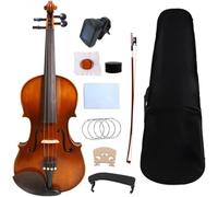 SADPRKR set violino rimary per bambini e adulti con top in abete e fondo in acero, con scatola, arco, colofonia, accordatore, spalliera e corde aggiuntive per studenti