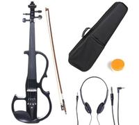 SADPRKR Style 2 - Violino elettrico silenzioso in legno massello con accessori in ebano