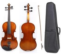 SADPRKR Viola a 4 corde in acero, con dorso in legno di abete rosso e tastiera e codino in ebano sulla parte superiore. Viola full size con custodia e fiocco