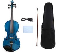 SADPRKR Violino acustico elettrico a 4 corde in abete rosso+archetto in acero, adatto per studenti, studenti principianti set violino