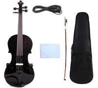 SADPRKR Violino acustico elettrico a 4 corde in abete rosso+archetto in acero, adatto per studenti, studenti principianti set violino